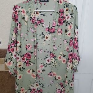 Women's floral cardigan